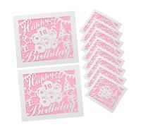 NUOBESTY 10 Ensembles Cartes Anniversaire Ans avec Enveloppes Cartes Découpées pour Fête Adolescents Souhaits Spéciaux et Significatifs