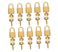 NUOBESTY 10 Ensembles Mini Padlocks With Keys Retro Small Locks For Wooden Boxes Jewelry Boxes Travel Bags Treasure Chests And Diaries