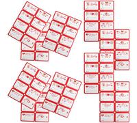 NUOBESTY 10 Feuilles Autocollants Adhésifs Saint-valentin Cadre Rouge Étiquettes Nom Décoratives pour Enveloppes et Cadeaux Fête