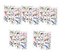 NUOBESTY 10 Feuilles Grève Alerte Décalque Dissuasif Anti-Collision Verre Vivant S'Accrocher Oiseaux Maison Portes Ornement Soleil Décorations Porte Collision