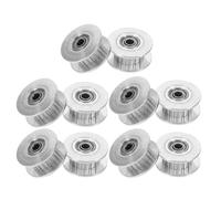 NUOBESTY 10 pcs Poulies Synchrones 2GT : Alliage d'Aluminium, 20 Dents, Alésage 3 mm, Poulie Tendeur H-Type avec Roulements pour Courroie 6 mm, Projets CNC et Imprimantes 3D