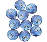 NUOBESTY 10 pièces Aimants Frigo Rond Motif Chouette Décoratifs Réutilisables pour Réfrigérateur Tableau Magnétique