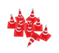 NUOBESTY 10 Pièces Charms de Mini Cônes de Trafic Accessoires Amusants pour Création de Bijoux Boucles Oreilles Colliers et Porte Clés pour Fêtes et Diy