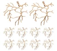 NUOBESTY 10 Pièces Coiffe En Épingle à Cheveux Postiche De Charme Parure De Cheveux Rustique Casque Artistique Bijoux De Cheveux De Branche Accessoires De Cheveux En Métal Golden Cuivre