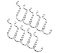 NUOBESTY 10 Pièces Crochet pour Panneau Perforé Double Ligne | Support pour Rangement, Organisation D’outils, Usage sur Racks et Panneaux Perforés, Finition Argenté