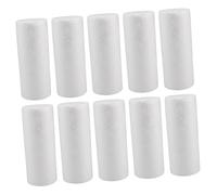 NUOBESTY 10 pièces Cylindres Mousse Blanche pour Bricolage Lot de Tubes Polystyrène pour Décorations DIY Activités et Modélisation Fête de Noël