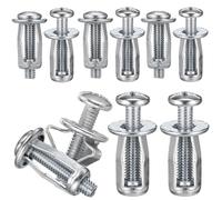NUOBESTY 10 Pièces d'Écrous Pétales à Expansion en Acier Galvanisé 4X20 MM pour Portes Creuses Vis de Fixation avec Effet d'Étalement Ancrages pour Plaques Métalliques Creuses Usage