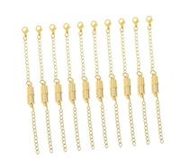 NUOBESTY 10 Pièces Extension de lieur de bijoux magnétique prolongateurs magnétiques allonger Collier chaîne de queue Extenseur