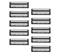NUOBESTY 10 Pièces Lames de Rasoir de Rechange pour Dos Triple Lame en Acier Inoxydable, Manche Ergonomique, Précision pour Poils du Dos Corps, Minimisant Tiraillements