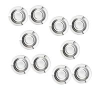 NUOBESTY 10 pièces Lot de Cendriers Rond Acier Inoxydable Porte-Cendres Métallique Portable Anti-Vent pour Hôtel Restaurant et Usage Intérieur Extérieur
