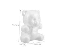 NUOBESTY 10 Pièces Lot de Ours Mousse Polystyrène pour DIY Modèle Blanc à Peindre Décoration Fête Mariage Fournitures Artisanat Créatif