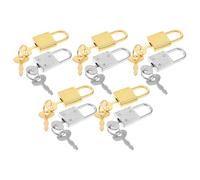 NUOBESTY 10 Pièces Mini-cadenas Rétro en Plastique avec Clés, Petit Cadenas pour Bagages et Agendas, Usage Polyvalent pour Sécuriser Paquet à Dos et Journaux Intimes