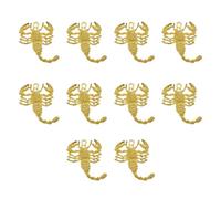 NUOBESTY 10 Pièces Pendentif Scorpion en Alliage Doré pour Bijoux DIY | Breloques Légères Style Cosplay, pour Bracelets de Cheville et Cordons de Téléphone, Fête et Création