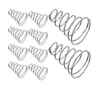 NUOBESTY 10 Pièces Ressort de Batterie en Acier Inoxydable Argenté Conique Structure Tour, Installation Rapide, Réduit L'usure pour Chargeur de Batterie et Activités en Extérieur