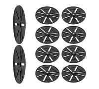 NUOBESTY 10 Pièces Support Rond pour Caméra de Surveillance Domestique en Plastique Noir Réglage Flexible et Libération Rapide, Design Plat Adapté aux Intérieurs Modernes