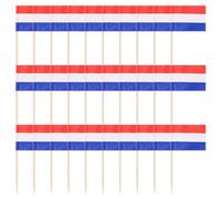 NUOBESTY 100 Pcs Pics à Dessert de Drapeau Pays-, Cure-dents Décoratifs Miniatures, Plastique, Multicolore, pour Gâteaux, Fruits et Apéritifs de Fête
