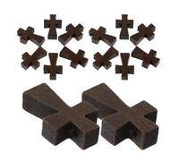 NUOBESTY 100 Pendentifs Croix en Bois Naturel Mini Breloques Crucifix pour Création Bijoux Pendentifs Foi Légers et Polyvalents Lot 100 Pièces pour Prière et Artisanat Religieux