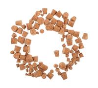 NUOBESTY 100 Pièces Bouchon en Liège Conique pour Flacons et Bocaux, Étanchéité Hermétique et Antidébordement, Matériau Bois, pour Décoration de Bouteilles Cuisine