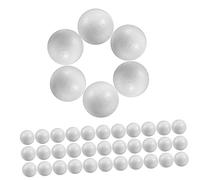 NUOBESTY 100 Pièces Boules Blanches Support De Fleur De Mariage Petites Boules De Mousse Balles Anti-Stress En Mousse Boules Mousses Fosse À Balles En Mousse Ornement De Boule De