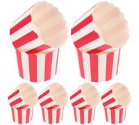 NUOBESTY 100 pièces Caissettes Cupcake Papier Résistantes Haute Température Moules Muffins Grandes pour Cuisson Gâteaux Fêtes Anniversaire