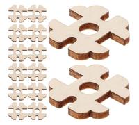 NUOBESTY 100 Pièces Kit Accessoires Chapeaux Bois avec Boutons Pompon Amovibles et Fixations Tricotées Supports Pompons Réutilisables pour Création et Personnalisation de Bonnets