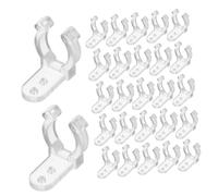 NUOBESTY 100 pièces Kit de Clips de Fixation Transparent pour Bandeau LED avec Vis Supports PC pour Montage Ruban Lumineux Clips de Serrage Robustes pour Éclairage Décoratif et
