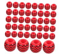 NUOBESTY 100 Pièces Large Hole Wooden Beads With Wave Line Print Handmade Wood Spacer Beads For Jewelry Making Necklaces And Bracelets Craft Supplies