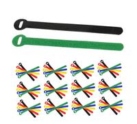 NUOBESTY 100 Pièces Lot de Attaches Câble Réutilisables Auto Agrippantes Perforées Sangles Nylon Réglables pour Gestion Filaire Portable Bureau Maison Voyage