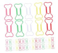 NUOBESTY 100 Pièces Lot de Trombones Forme Colorés Métal pour Cahier Clips Marque-pages Originaux Accessoires Bureau et École avec Boîte de Rangement Pratique