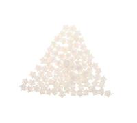 NUOBESTY 100 Pièces Perles D'étoiles Fabrication De Bijoux Perles Charmes Étoiles Pour L'artisanat En Vrac Plastique Blanche