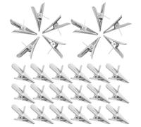 NUOBESTY 100 Pièces Pinces Métalliques Argentées pour Fleurs de Noël, Faciles à Utiliser Prise Solide, pour Décoration de Maison Pendant la Saison des Fêtes