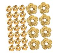 NUOBESTY 100 pièces Spacer Beads For Fashion Accessories Metal Floral Flower Bead Caps Alloy For Necklace And Bracelet Jewelry Making