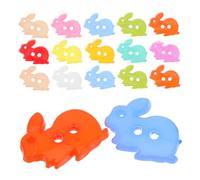 NUOBESTY 100pièces Boutons Lapin de Pâques Plastique Décoratifs pour Couture Scrapbooking et Loisirs Créatifs