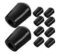 NUOBESTY 10pcs Embouts Noirs en Caoutchouc pour Pointe de Pique de Violoncelle, Faciles à Installer, Réduisent le Bruit D'impact au Sol pour Répétition et Performance