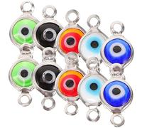 NUOBESTY 10pièces Breloques Œil Protecteur pour Création Bijoux Pendentif Porte-clés Breloques Bracelets Charmes Loisirs Créatifs Couleur Aléatoire