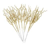 NUOBESTY 10pièces Décoratives De Noël Similicuir Accessoires pour Décoration De Sapin Couronne Et Brillance Dorée Parfait pour Vos Fêtes De Fin Année