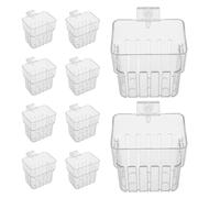 NUOBESTY 10pièces Panier Plante Aquatique Suspendu pour Aquarium Jardinière Hydroponique Murale Transparente Support De Plantation pour Plantes Aquatiques