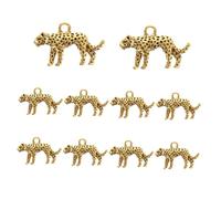 NUOBESTY 10pièces Pendentifs Léopard Alliage Charms Pour Bijoux Diy Pendentif Animal Or Antique Accessoires Pour Colliers Et Bracelets Création Personnalisée