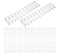 NUOBESTY 12 Capsules à Ongles Ovales Moyennes Transparentes - Nuancier de Manucure 24 Pastilles par Plaque - Outil Professionnel pour Nail Art Entraînement et Présentation en Salon