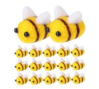 NUOBESTY 12 Ensembles Ornement d'abeille en Feutre De Laine Les Abeilles Kit Abeille Couverture d'abeille Artisanat d'abeille Boules De Feutre pour Bricolage Ruche 25 Pièces * 12