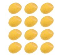 NUOBESTY 12 Pièces Boule de Soie Jaune pour Nettoyage Visage, Exfoliation Douce et Suppression des Points Noirs, Adaptée au Nettoyage de Beauté