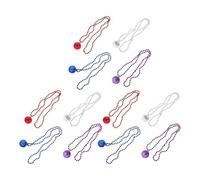 NUOBESTY 12 Pièces Collier Disco LED Lumineux à Perles, Accessoire Rétro | Effet Lumineux L’obscurité, Plastique, pour Soirée Années 70 et Danse, Piles Intégrées