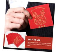 NUOBESTY 12 Pièces Dragon Year Envelopes Traditional Money Pouches For Chinese Year Festival Blessings Gift Pack