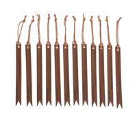 NUOBESTY 12 Pièces Marque-page en Cuir Pu Sangle Suspendue, Gravure de Symboles de Foi et Versets, Style Vintage Élégant pour Lecture de Livres et Étude Biblique