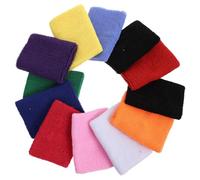 NUOBESTY 12 Pièces Protège-Poignets Sport Absorbant la Sueur, Élastique | Polyester Coton Fil Latex Caoutchouc, Résistance à L’abrasion, Style Élégant, pour Femmes et Hommes