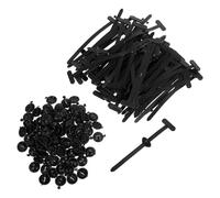 NUOBESTY 120 Pièces Attaches en Nylon Autobloquantes Noires, Clips Câbles Robustes pour Fixation Flexible de Câbles et Fils, Garage et Électronique