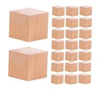 NUOBESTY 120 Pièces Cubes Naturel Non pour Artisanat et Projets DIY Petits Blocs Carrés Naturel pour Interaction Parent Garçon Fille et Activités