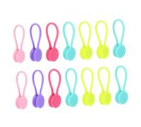 NUOBESTY 14 pièces Organiseur de Câbles Magnétique Silicone Flexible Porte-cordon Casque Compact pour Rangement et Fixation des Écouteurs Lot