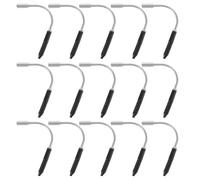 NUOBESTY 15 Ensembles Soufflet de Frein Vélo V, Guide Coudé | Caoutchouc Noir et Argenté, Lot de Sets de Set de Sets de Pièces, Remplacement Facile, Entretien des Câbles