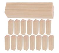 NUOBESTY 16 Pièces Blocs à Sculpter en Bois pour Débutants, Lot de | Ébauches Non Finies en Pin, Grain Visible, Réutilisables, pour Ateliers D’art, Activités de Groupe et Cours